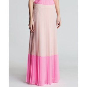 TED BAKER Petrus Color Block Pleated Maxi Skirt